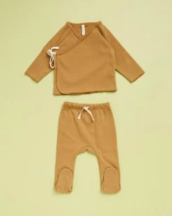 Best Pirce 🎉 Quincy Mae Wrap Top & Pants Set - Babies Walnut ⭐