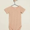 Outlet ✨ Quincy Mae Bamboo Short Sleeve Bodysuit - Babies Petal 😀