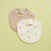 Coupon 🥰 Quincy Mae Jersey Snap Bib Set - 2-Pack - Babies Natural & Walnut Stripe 🌟