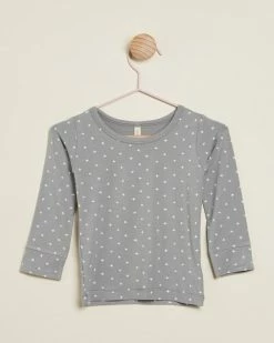 Promo 🎉 Quincy Mae Bamboo Long Sleeve Tee - Babies-Kids Dusty Blue ✔️