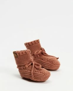 Deals 🥰 Quincy Mae Knit Booties - Babies Clay 🌟 -Baby Online store http3A2F2Fstatic.theiconic.com .au2Fp2Fquincy mae 0247 5113041 3