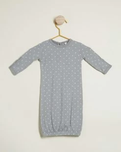 Hot Sale ⌛ Quincy Mae Bamboo Gown - Babies Dusty Blue & Criss Cross 😍