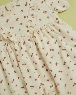 Best Sale ✔️ Quincy Mae Short Sleeve Ruffle V 👗 Dress Set - Babies-Kids Natural Petite Floral ⭐ -Baby Online store http3A2F2Fstatic.theiconic.com .au2Fp2Fquincy mae 1020 7203041 4