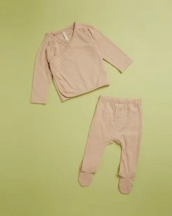 Best deal 🔥 Quincy Mae Pointelle Wrap Top & Pant Set - Babies Petal 🤩