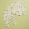 Best deal ⌛ Quincy Mae Pointelle Wrap Top & Pant Set - Babies Natural Petite Floral ⌛