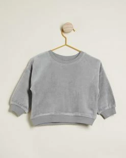 Buy ✨ Quincy Mae Drop Shoulder Sweatshirt - Babies-Kids Dusty Blue 👍