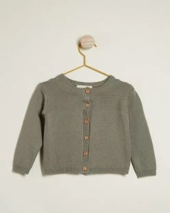 Budget 🧨 Quincy Mae Knit Cardigan - Babies-Kids Basil ✨