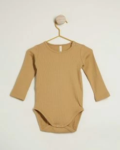 Hot Sale 🔥 Quincy Mae Ribbed Long Sleeve Bodysuit - Babies Honey 👍