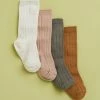 New 🔔 Quincy Mae 🧦 Socks Set - Babies-Kids Ivory, Basil, Petal & Walnut 🛒