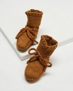 Brand new 😉 Quincy Mae Knit Booties - Babies Walnut 🎁 -Baby Online store http3A2F2Fstatic.theiconic.com .au2Fp2Fquincy mae 4497 5803041 3
