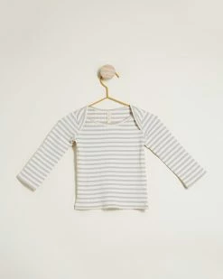Cheap 🛒 Quincy Mae Ribbed Lap Tee - Babies-Kids Ash Stripe 😉