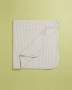 Wholesale ✨ Quincy Mae Ribbed Blanket - Babies Ash Stripe 💯