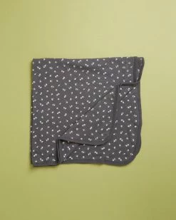 Promo 🥰 Quincy Mae Pointelle Blanket - Babies Dark Sea & Dark Floral ✔️