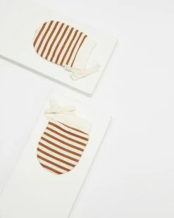 Buy 😀 Quincy Mae No Scratch Mittens - Babies Walnut Stripe 🎉