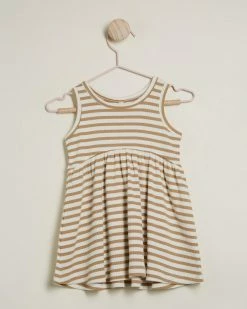 Cheap 🔥 Quincy Mae Ribbed Tank 👗 Dress - Babies-Kids Honey Stripe 🥰