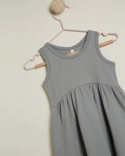 Cheapest 🌟 Quincy Mae Ribbed Tank 👗 Dress - Babies-Kids Dusty Blue 🔥 -Baby Online store http3A2F2Fstatic.theiconic.com .au2Fp2Fquincy mae 6867 6003041 3