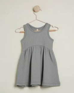 Cheapest 🌟 Quincy Mae Ribbed Tank 👗 Dress - Babies-Kids Dusty Blue 🔥