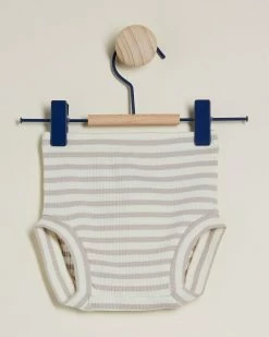 Budget 🤩 Quincy Mae Ribbed Bloomers - Babies Ash Stripe 🛒