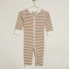 Discount 💯 Quincy Mae Zip Long Sleeve Sleeper - Babies Walnut Stripe ❤️