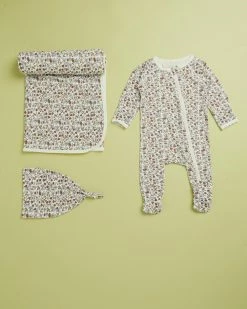 Best Sale ⌛ Quincy Mae Bamboo Layette Set - Babies Ivory & Fleur ✨