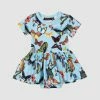 Cheap 🥰 Rock Your Baby Blue Butterflies Waisted 👗 Dress - Babies Multi 💯