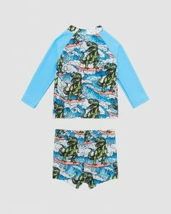 Brand new 🌟 Rock Your Baby Dino Wave Rashie Set - Babies Multi 😉 -Baby Online store http3A2F2Fstatic.theiconic.com .au2Fp2Frock your baby 1049 0742431 2