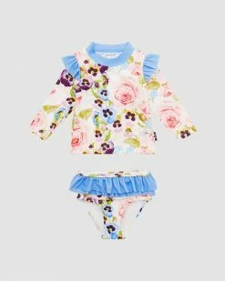 Promo 😍 Rock Your Baby Violet Rashie Set - Babies Floral ✨