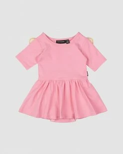 Best deal 🧨 Rock Your Baby Fairy Flutter Waisted 👗 Dress - Babies Pink 🤩