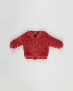 Budget 🤩 Rock Your Baby Sherpa Cardigan - Babies Red 👍