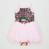 Deals 😍 Rock Your Baby Leopard Floral Loulou 👗 Dress - Babies Pink Floral 🤩