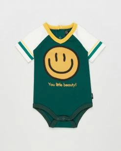 Coupon ✨ Rock Your Baby You Little Beauty Bodysuit - Babies Green & Cream 👍