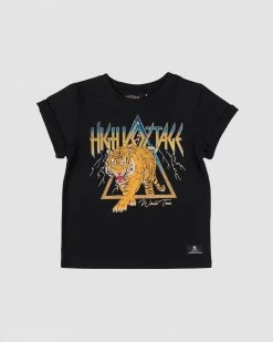 New 🛒 Rock Your Kid High Voltage T-Shirt - Kids Black ❤️