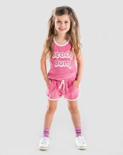 Flash Sale ✨ Rock Your Kid Beach Bum Singlet - Kids Pink 🔥
