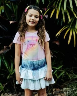 Best reviews of 🤩 Rock Your Kid Cosmic Kitten T-Shirt - Kids-Teens Pink 😍