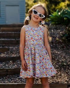 Wholesale 🌟 Rock Your Kid Blue Garden Floral 👗 Dress - Kids-Teens 🔥