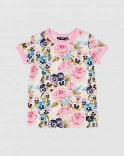 Top 10 😍 Rock Your Kid Violet T-Shirt - Kids-Teens Floral 🤩