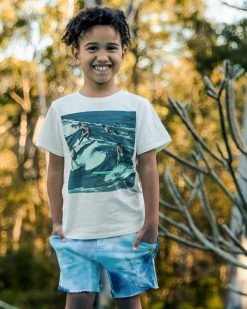 Outlet 🌟 Rock Your Kid New Wave T-Shirt - Kids Cream ✔️