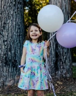 Promo 😉 Rock Your Kid Cosmic Kitten Drop Waist 👗 Dress - Kids-Teens Multi 🎁