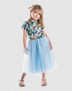 Brand new 👏 Rock Your Kid Blue Butterflies Flounce 👗 Dress - Kids Multi 🛒