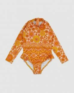 Deals 🥰 Salty Swimwear ZOE Full Piece Rashie In Bloom 🔔