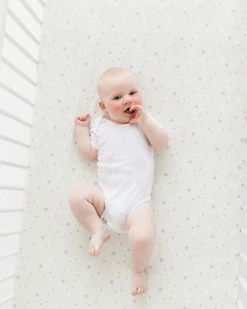 Flash Sale 🥰 Silky Tots Silk Cot Sheet Grey Stars 😀