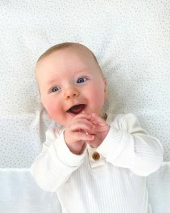 New 👏 Silky Tots Silk Travel Cot Sheet Fawn Terrazzo 🧨