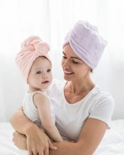 Discount 🤩 Silky Tots Hair Towel Wrap Pink + Purple 😍