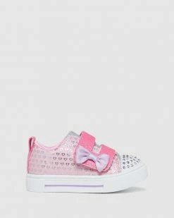 Wholesale 🌟 Skechers Twinkle Toes Heart Dreamer Infant Pink/Silver 🥰