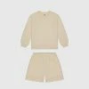 Cheap 🎁 Sonnie Tama Crewneck & Earl Sweat Shorts Set Buttercream 🔔
