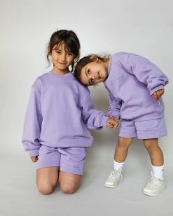 Flash Sale 🔥 Sonnie Tama Crewneck & Earl Sweat Shorts Set Purple 🛒 -Baby Online store http3A2F2Fstatic.theiconic.com .au2Fp2Fsonnie 7940 1863841 5