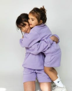 Flash Sale 🔥 Sonnie Tama Crewneck & Earl Sweat Shorts Set Purple 🛒 -Baby Online store http3A2F2Fstatic.theiconic.com .au2Fp2Fsonnie 7942 1863841 6