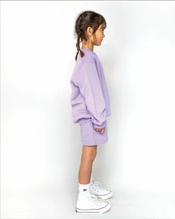 Flash Sale 🔥 Sonnie Tama Crewneck & Earl Sweat Shorts Set Purple 🛒 -Baby Online store http3A2F2Fstatic.theiconic.com .au2Fp2Fsonnie 7945 1863841 7