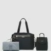 Budget 🤩 Storksak Stevie Luxe Scuba Nappy Bag Black Scuba 💯