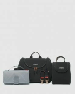 Flash Sale ❤️ Storksak Poppy Luxe Diaper Bag Black Scuba 💯